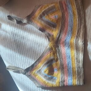WoWo Crochet Crop Halter Top